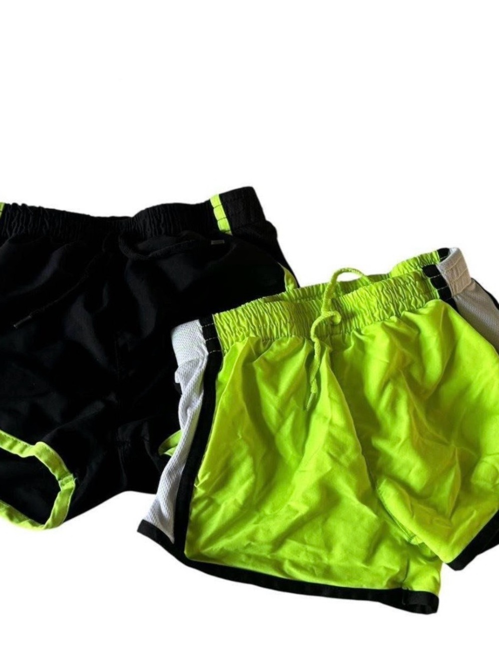 Hind Neon Green and Black Women's Athletic Shorts
